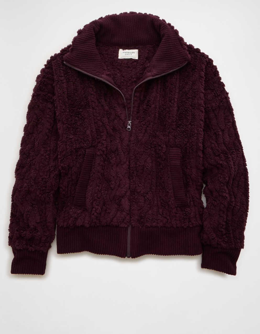AE Cable Sherpa Full-Zip Sweatshirt
