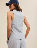 Aerie Unwind Waffle Henley Tank Top