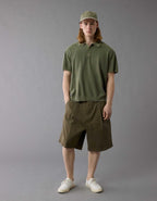 AE Weekend Washed Sweater Polo Shirt