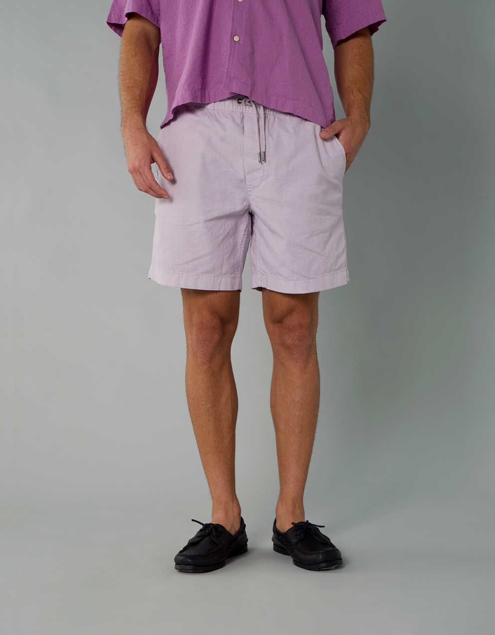 AE 8" Flex Lived-In Linen-Blend Trekker Short