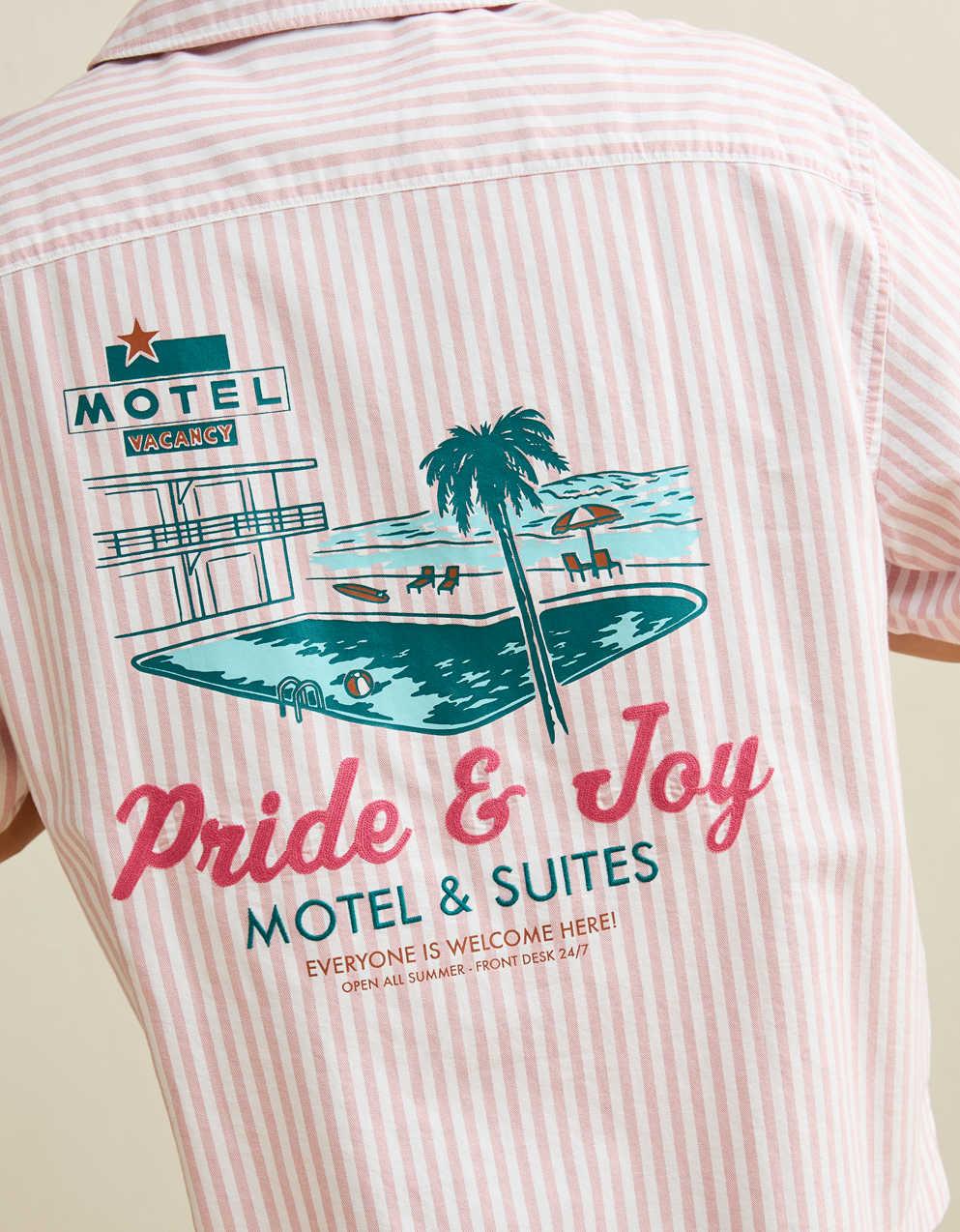 AE Pride Relaxed Fit Oxford Camp Collar Button-Up Shirt