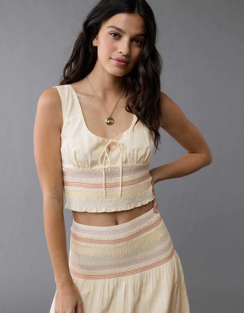 AE Pride Smocked Crop Top