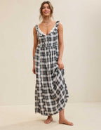 Aerie Happy & Drapey Side Smocked Dress
