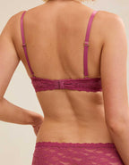 Show Off Vintage Lace Plunge Push Up Bra
