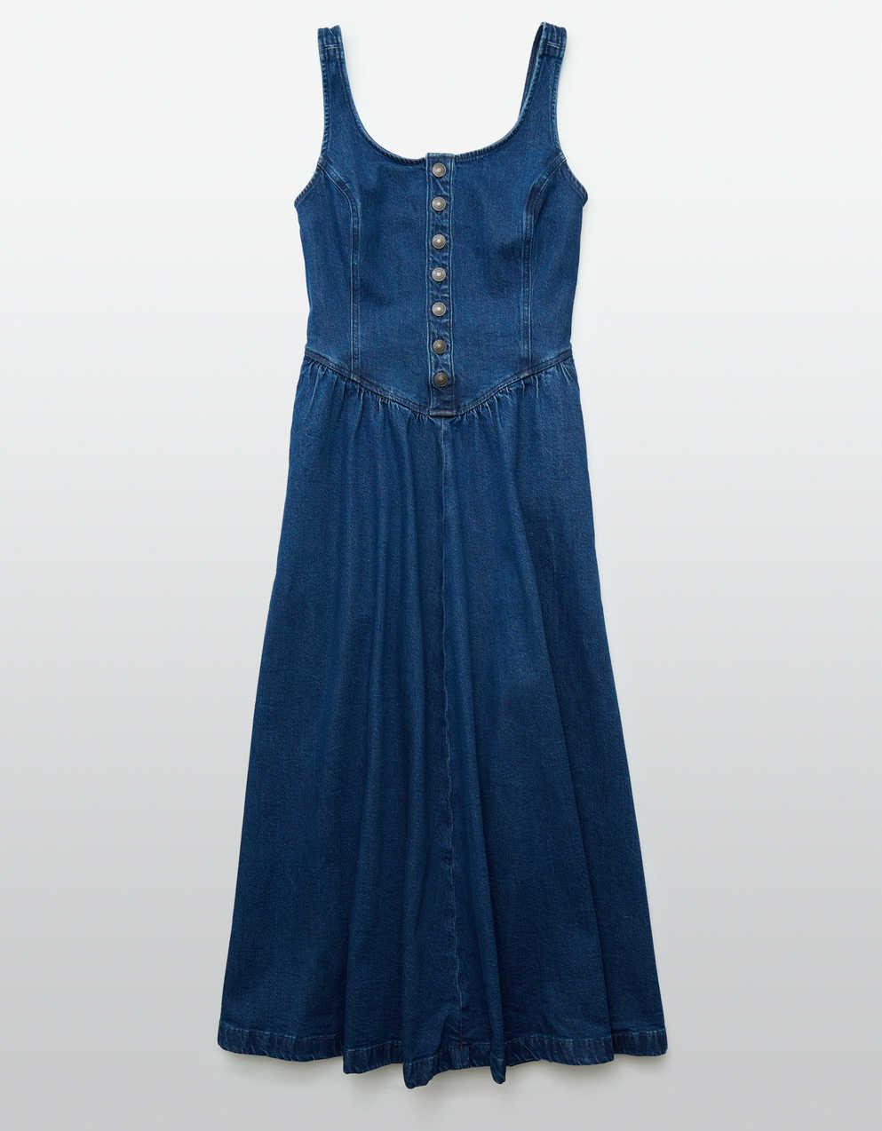AE Sleeveless Corset Denim Dress