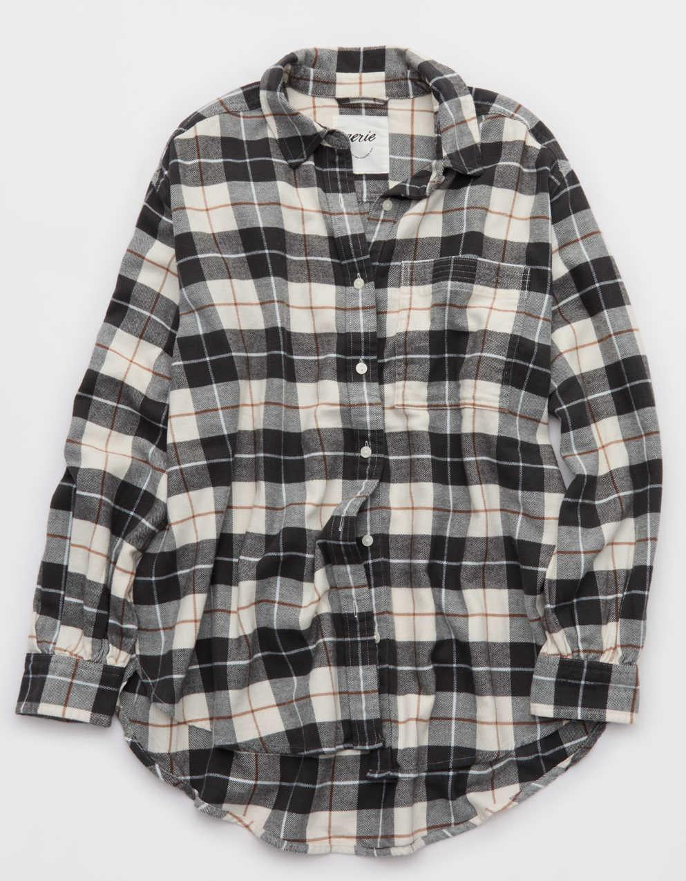 Aerie Anytime Fave Flannel Oversized Shirt