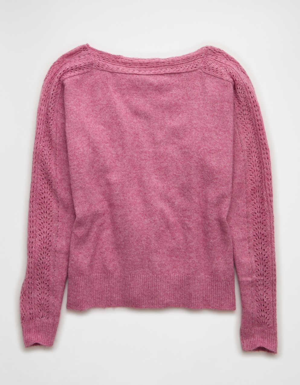 AE Whoa So Soft Lace Sweater