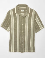 AE Poolside Striped Button-Up Shirt
