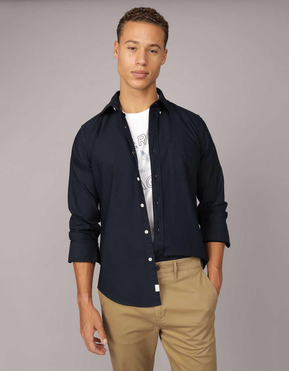 AE Everyday Slim Oxford Button-Up Shirt