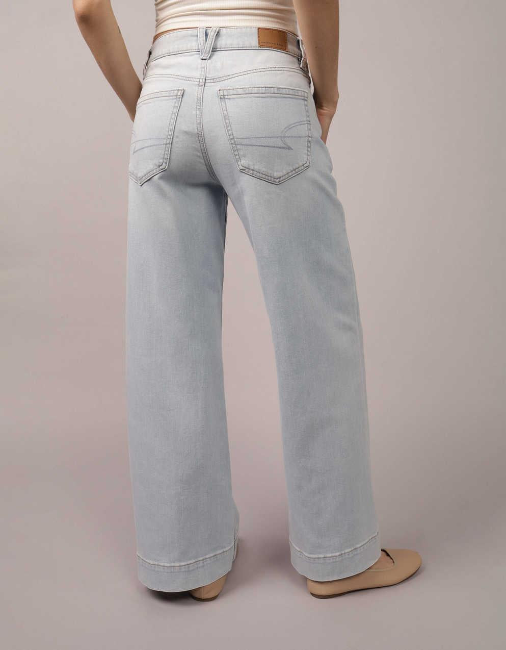 AE Stretch Super High-Waisted Baggy Wide-Leg Jean