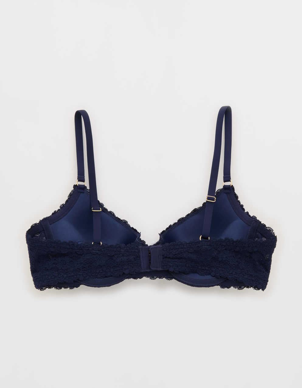 Show Off Vintage Lace Plunge Push Up Bra