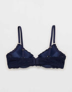 Show Off Vintage Lace Plunge Push Up Bra