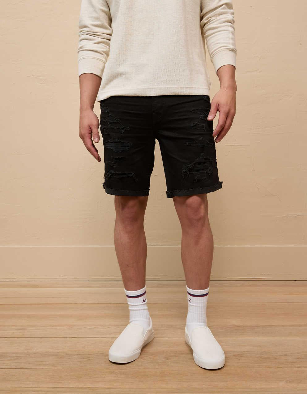 AE 9" AirFlex+ Patched Denim Short