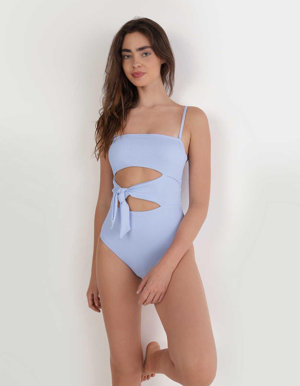 Aerie Ribbed Wrap Tie One Piece