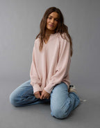 AE Big Hug Notch Neck Waffle Sweatshirt