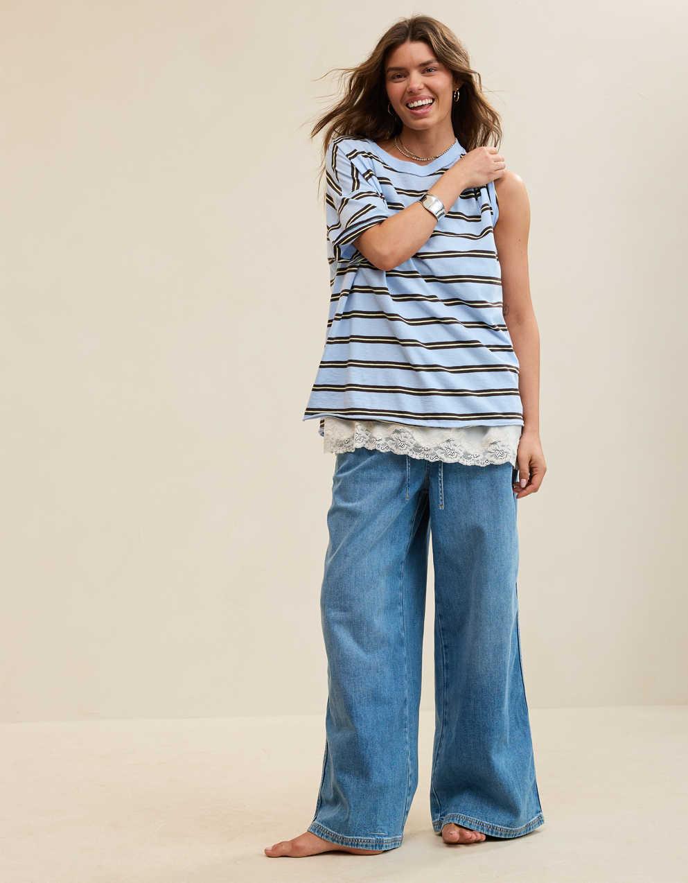 Aerie Daydream Denim Pull-On Pant