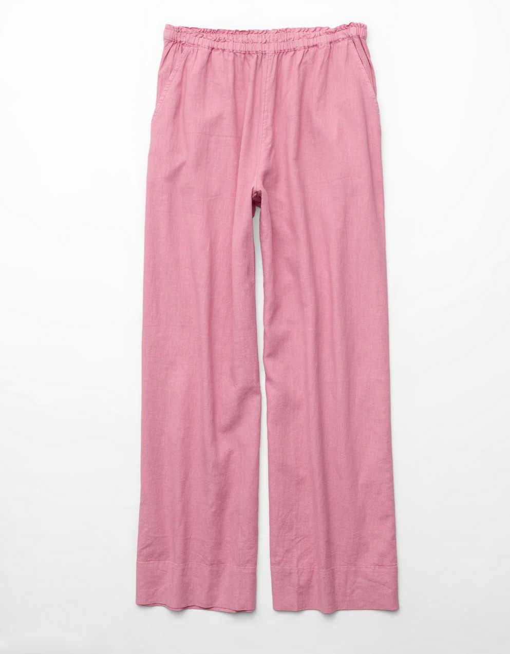 AE Linen-Blend Wide-Leg Pant