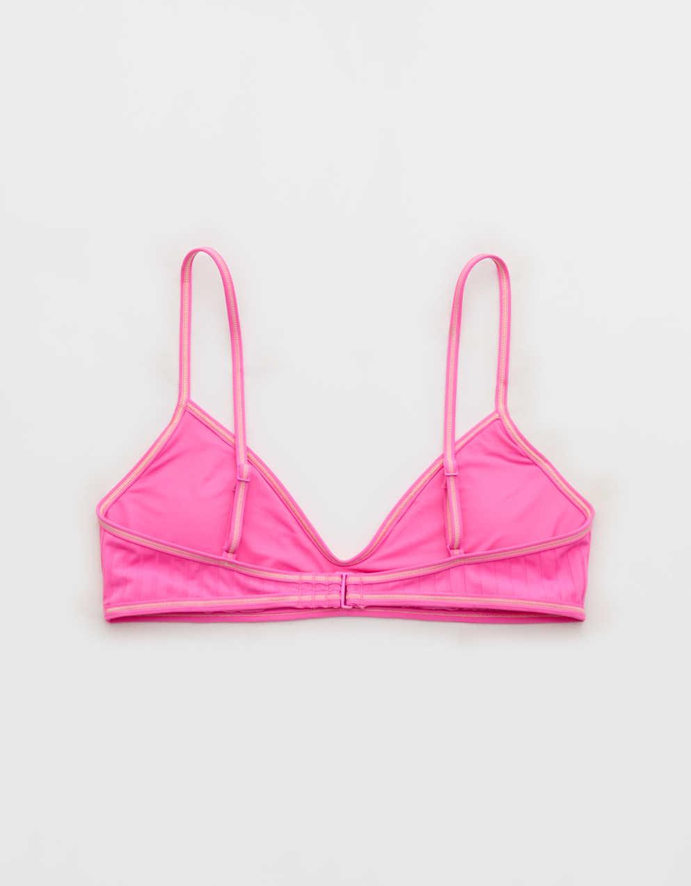Aerie Skinny Strap Voop Ribbed Bikini Top