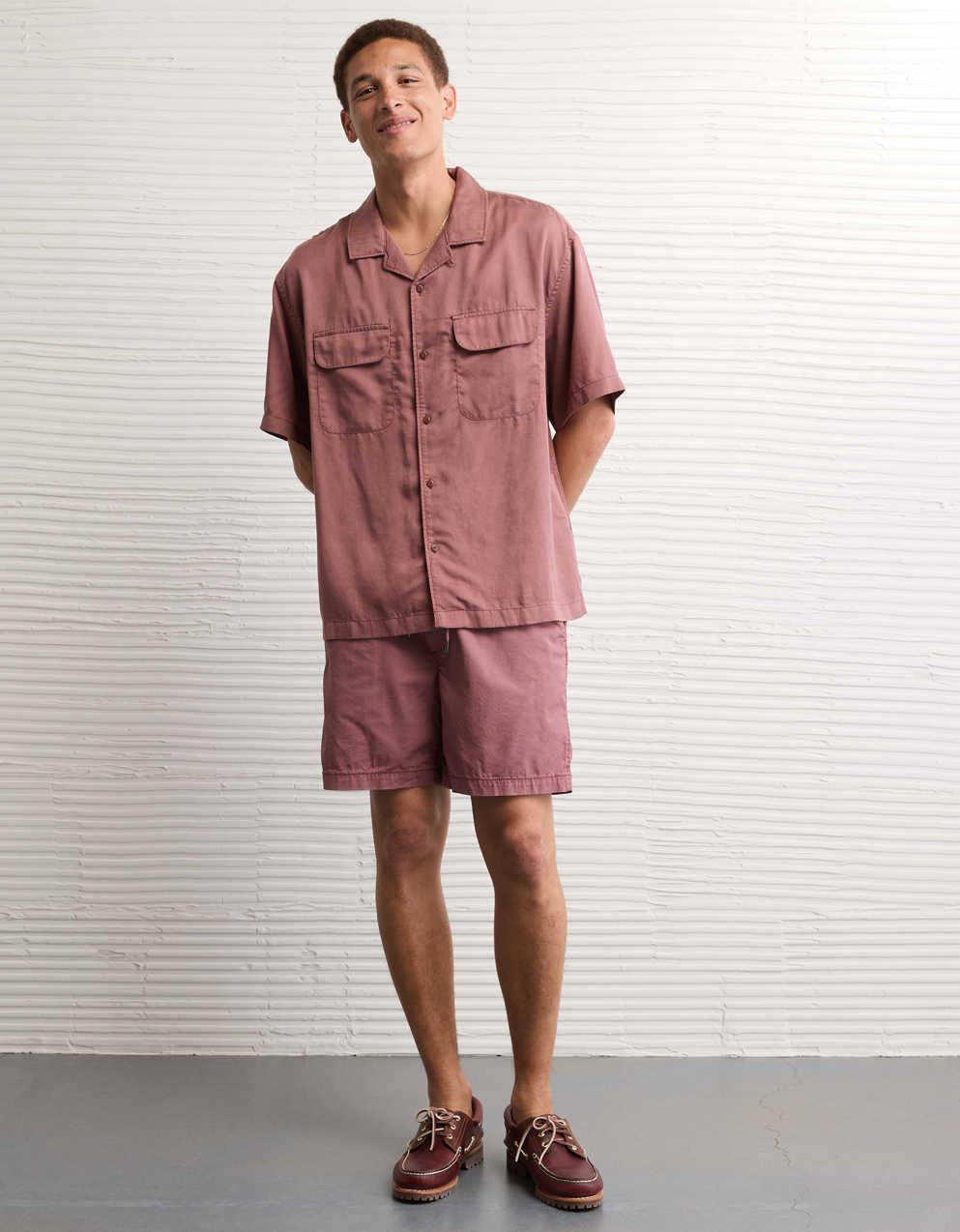 AE Relaxed Fit Short-Sleeve Camp Collar Shirt