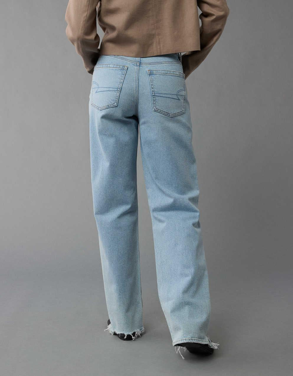 AE Strigid Ripped Super High-Waisted Baggy Straight Jean