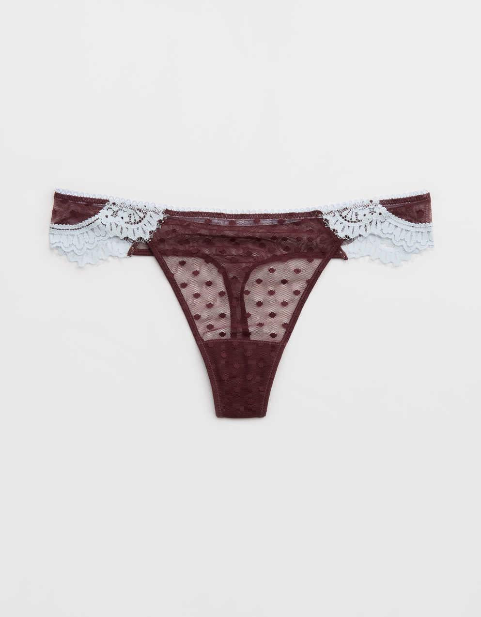 Show Off Sheer Happiness Lace Thong Underwear