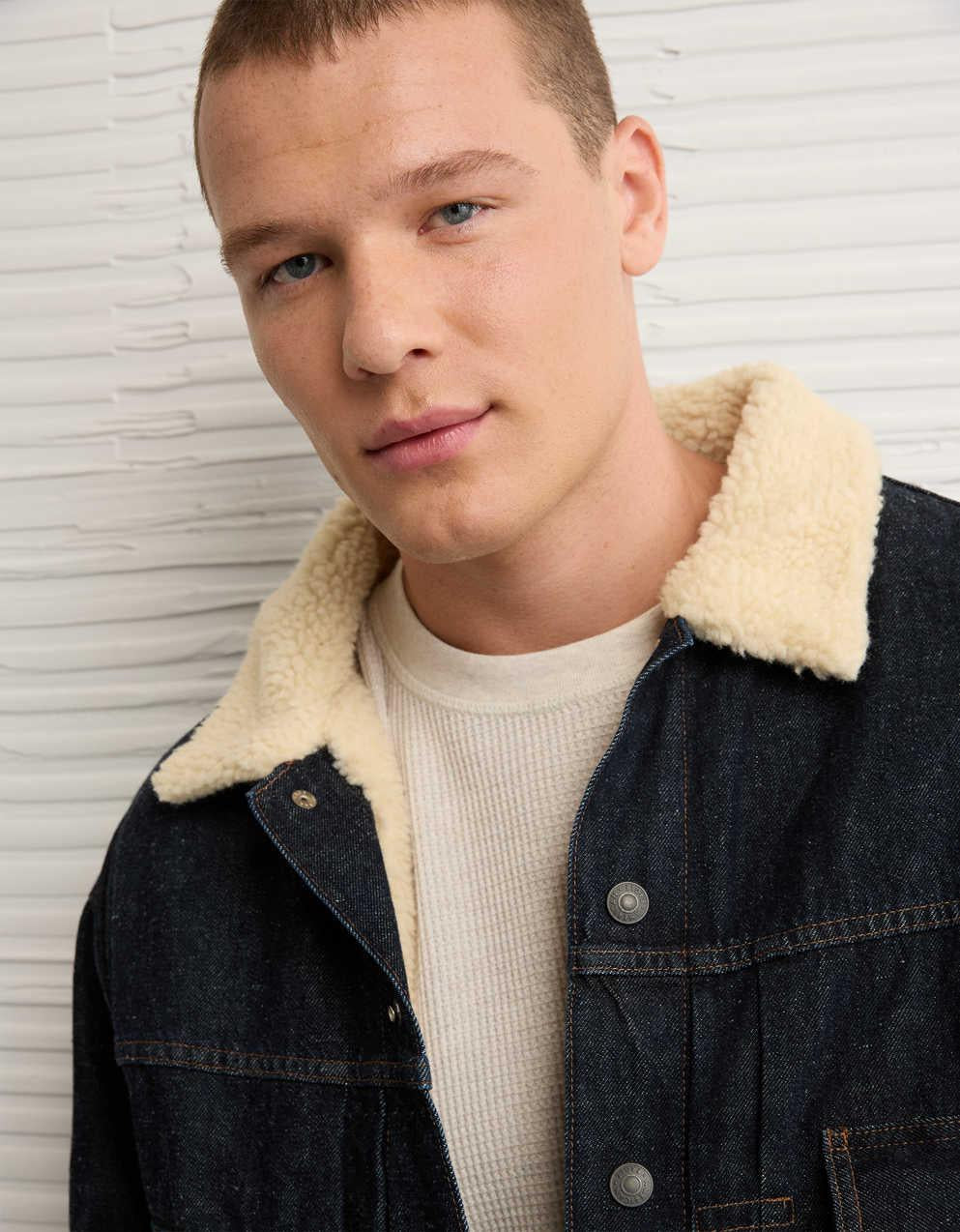 AE Sherpa Denim Jacket