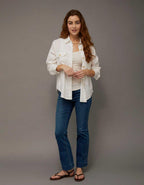 AE Bestie Linen-Blend Button-Up Shirt
