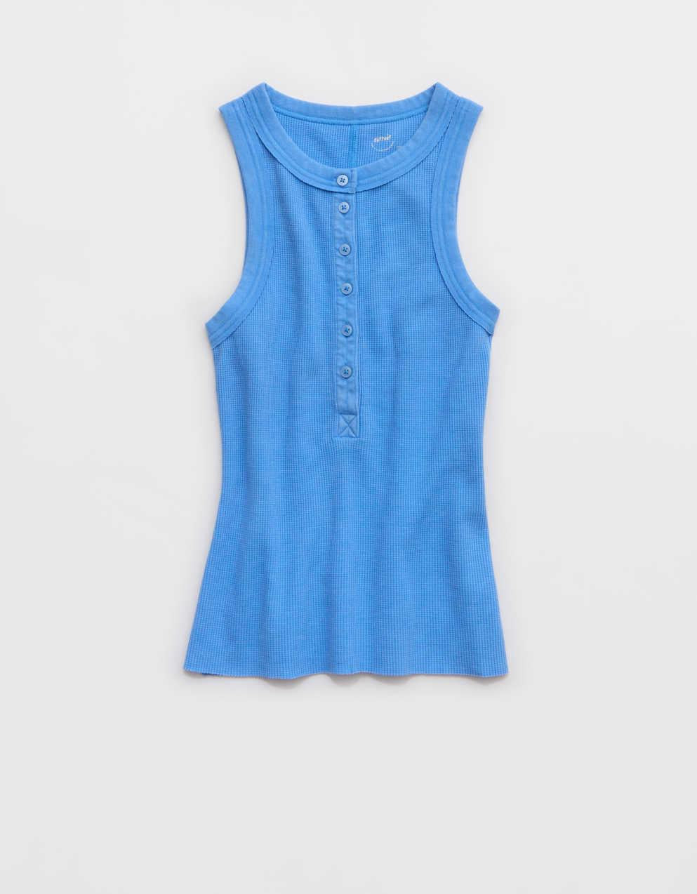 Aerie Unwind Waffle Henley Tank Top