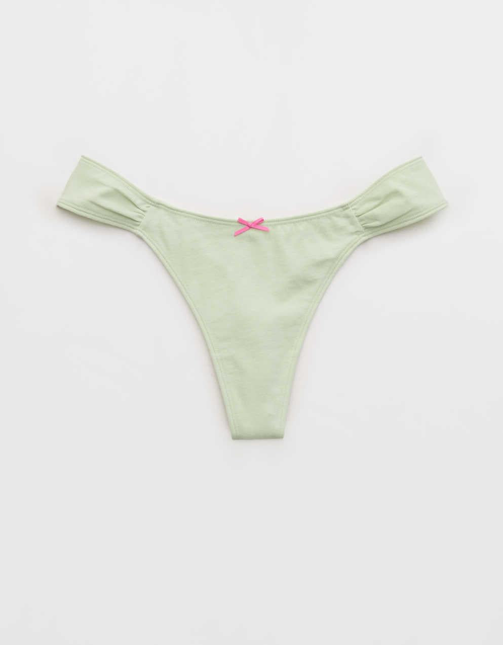 Superchill Cotton Ruched Thong Underwear