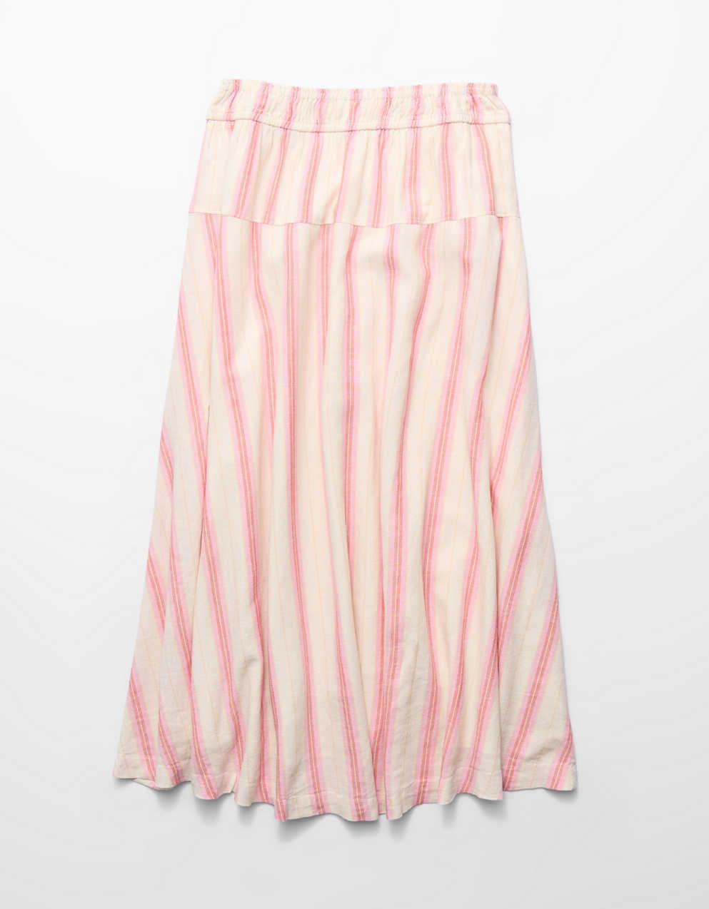AE Linen-Blend Maxi Skirt