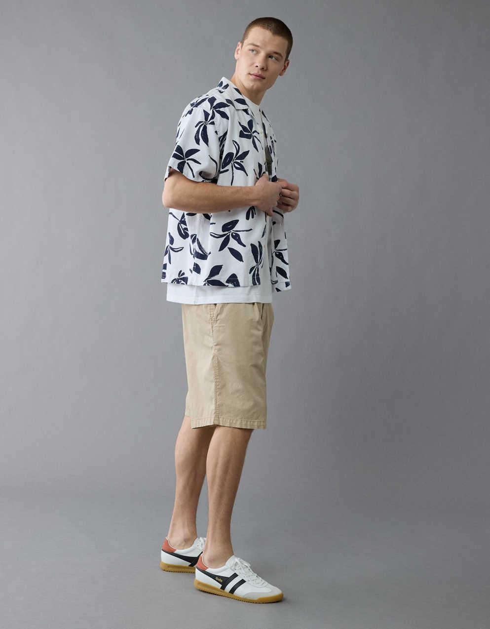 AE Poolside Floral Button-Up Shirt