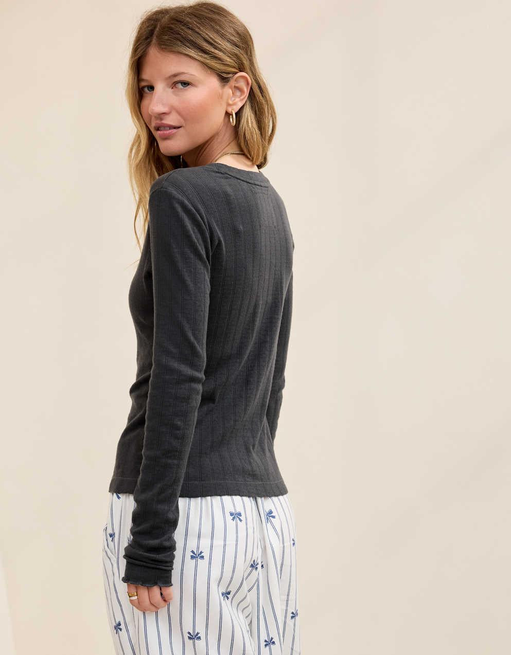 Aerie Pointelle Cardi T-Shirt