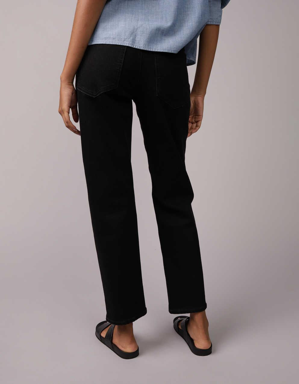 AE Stretch Super High-Waisted Ankle Straight Jean