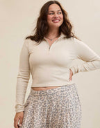 Aerie Long Sleeve Quarter Zip T-Shirt