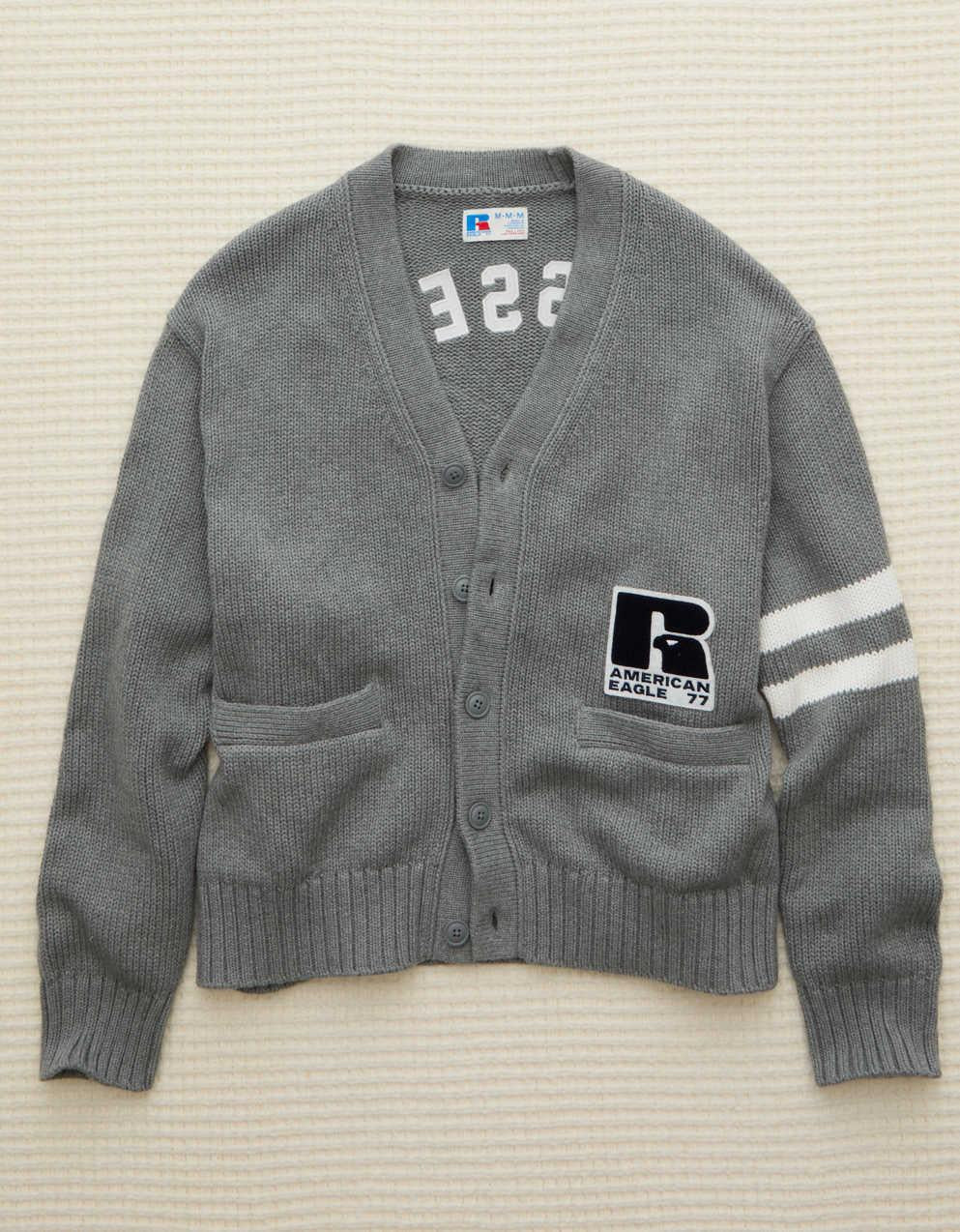 AE x Russell Athletic Varsity Cardigan Sweater