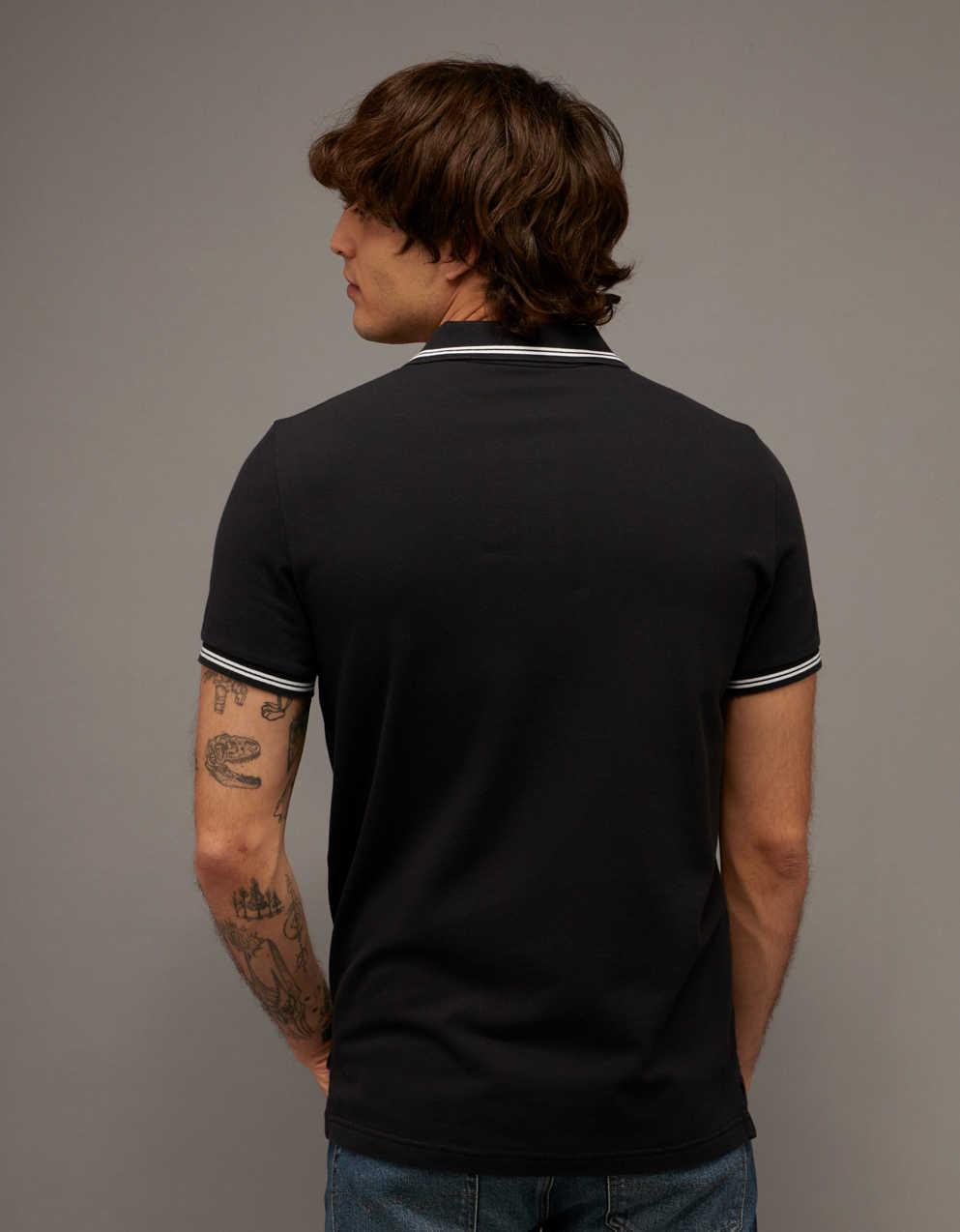 AE Slim Fit Tipped Flex Pique Polo Shirt