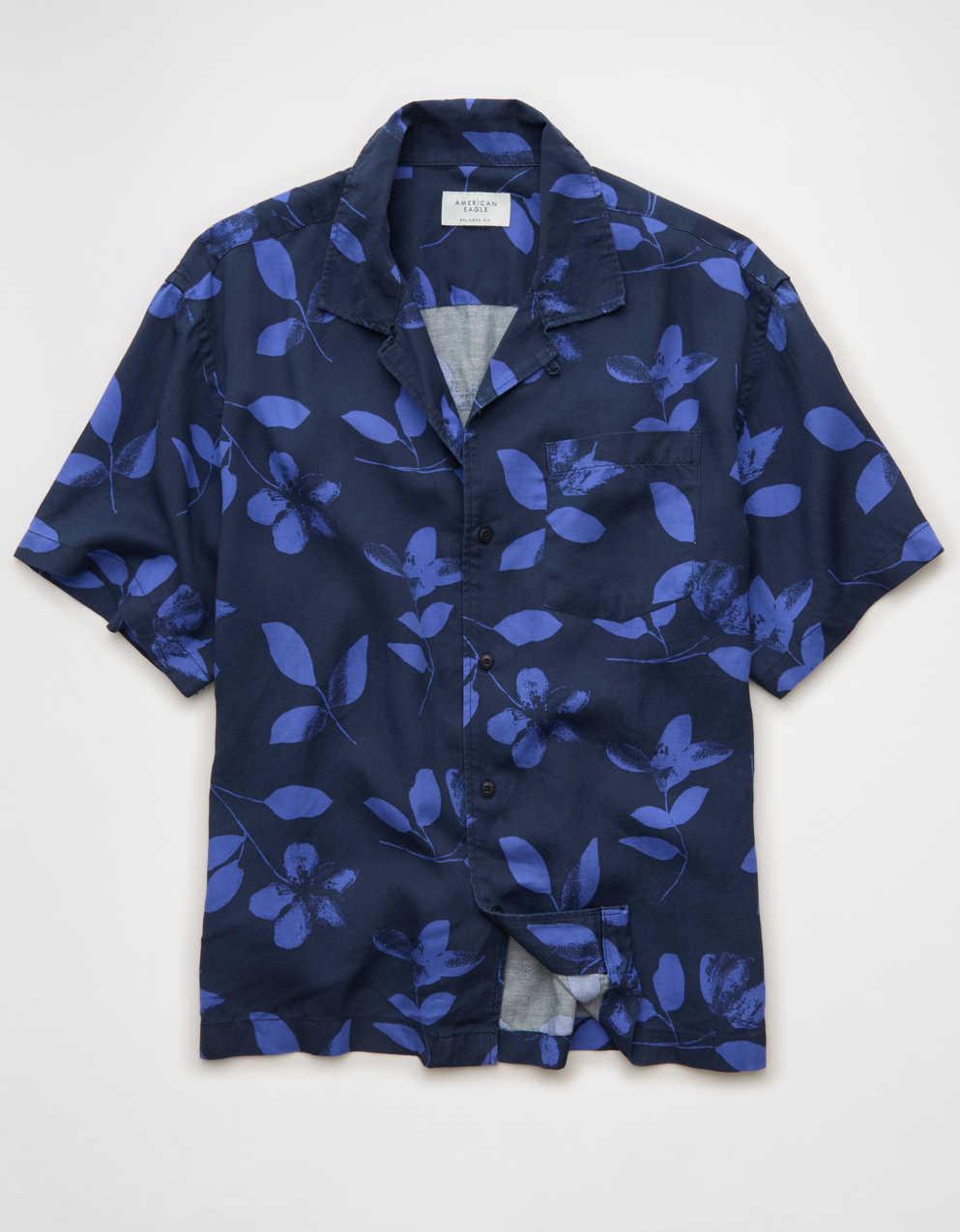 AE Relaxed Fit Short-Sleeve Camp Collar Shirt