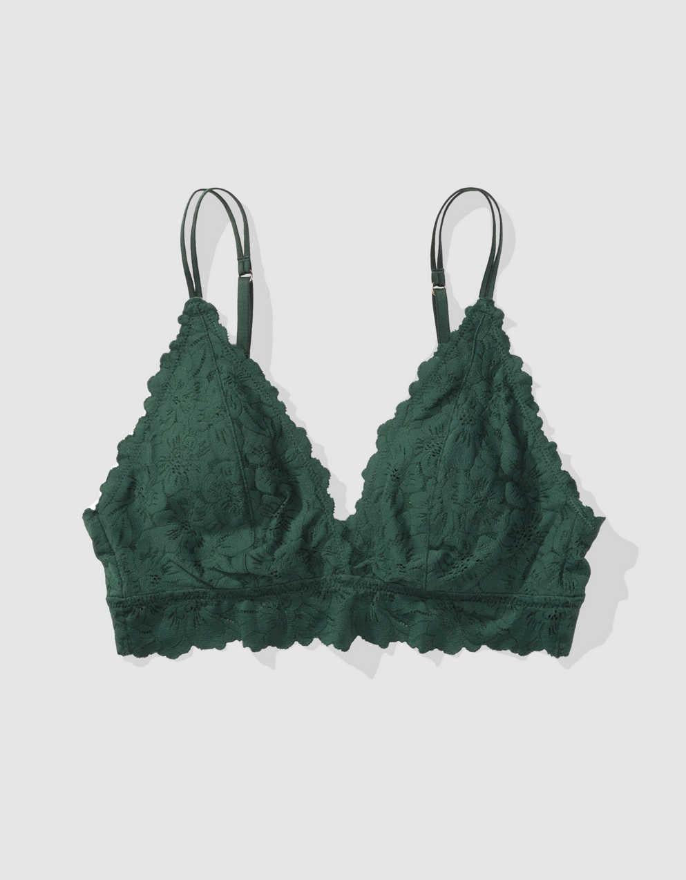 Show Off Rosey Lace Padded Plunge Bralette