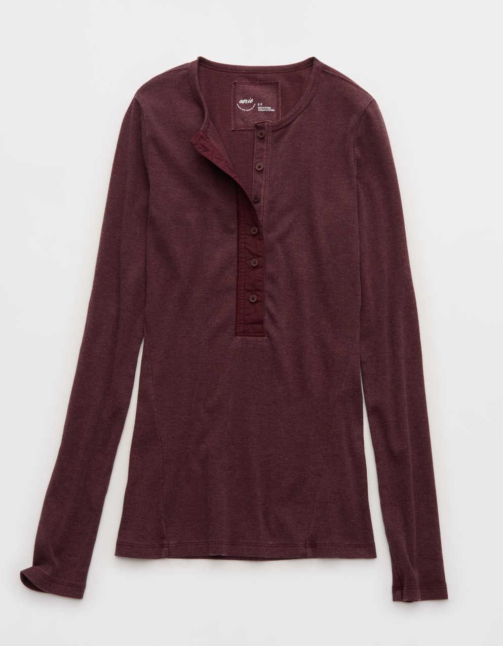 Aerie Essential Henley Layering T-Shirt