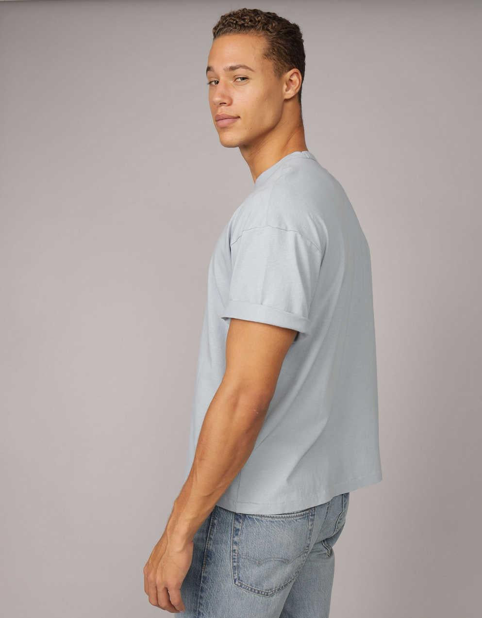 AE Boxy Linen-Blend T-Shirt