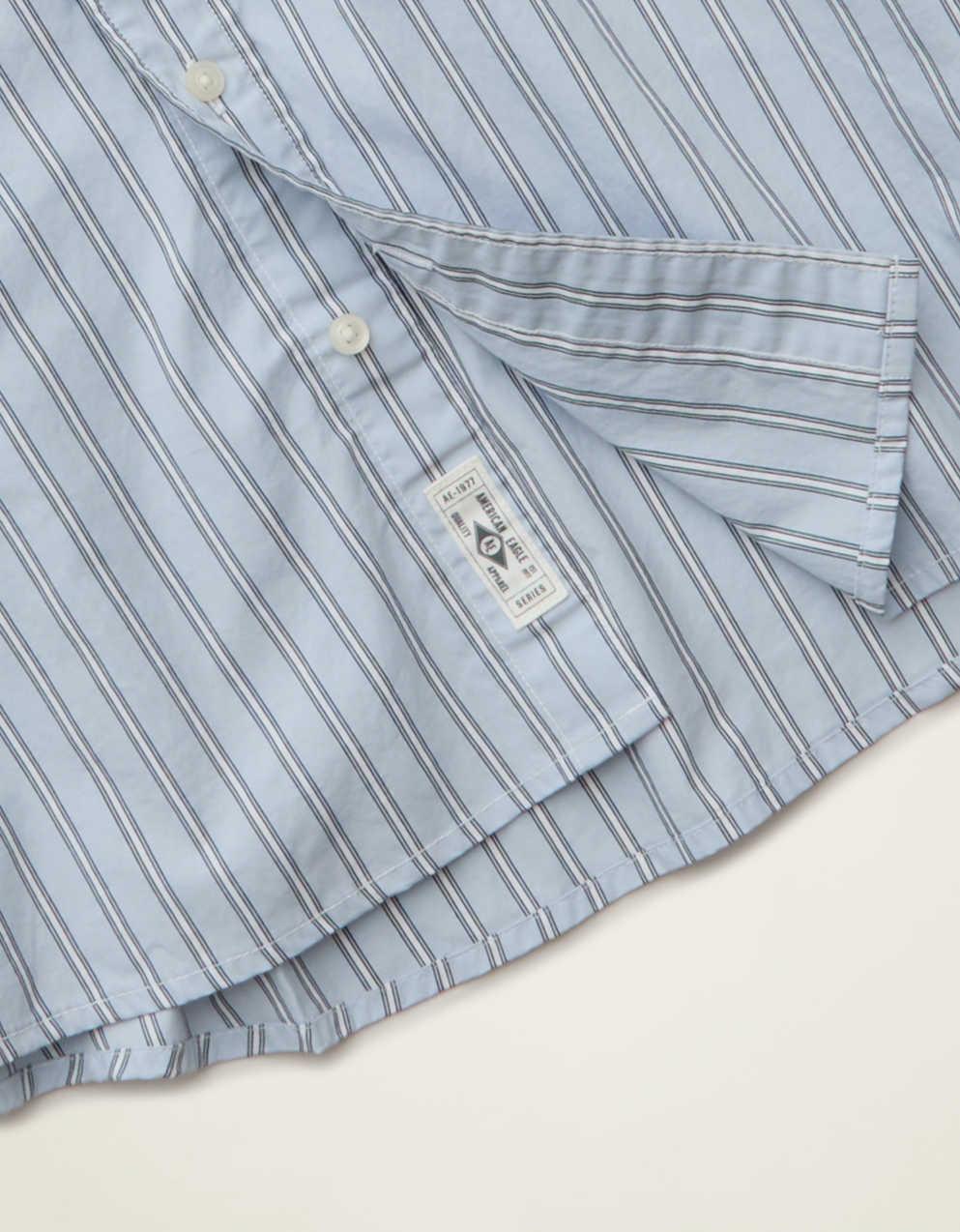 AE Relaxed Fit Poplin Button-Up Shirt