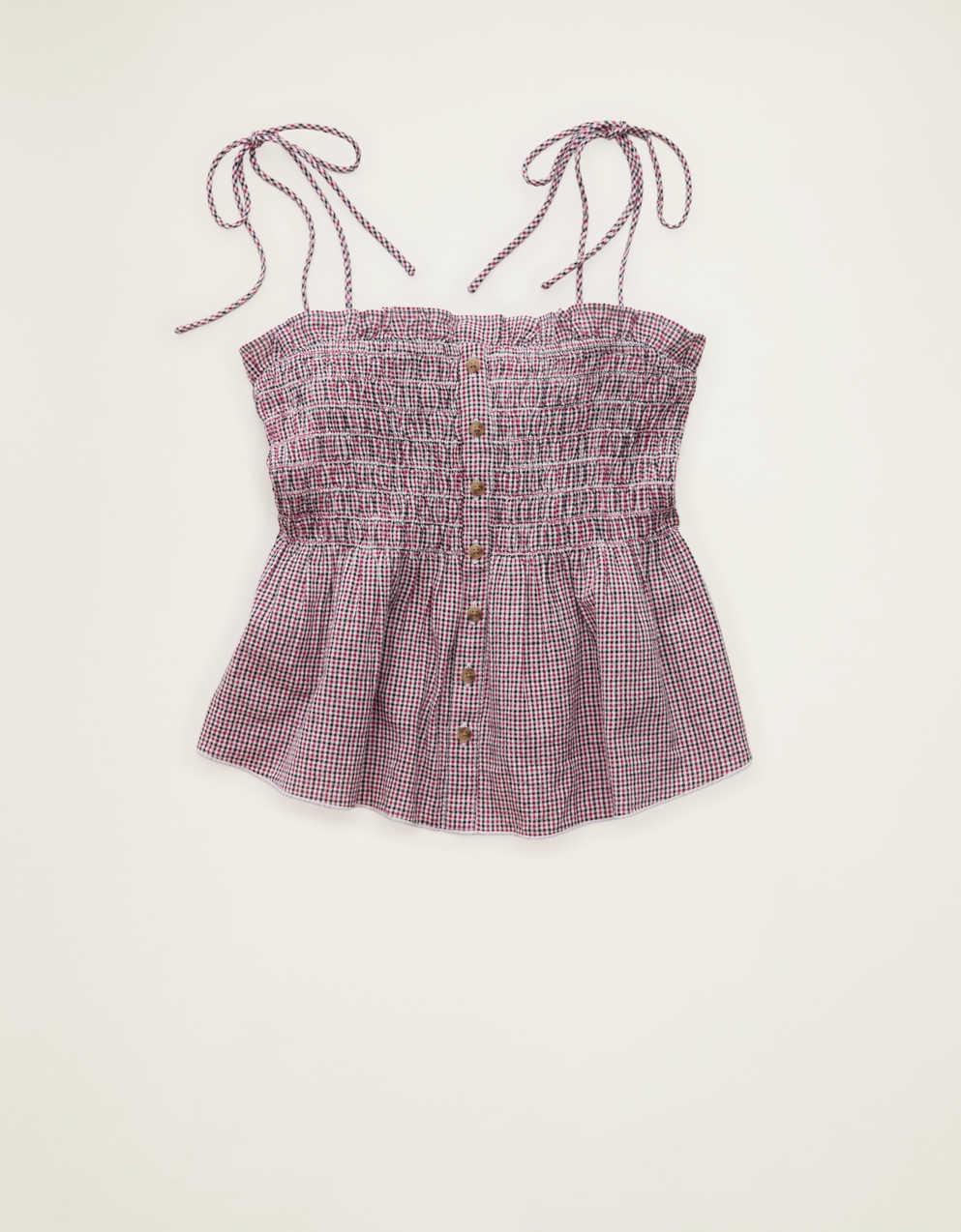 AE Smocked Button-Up Cami