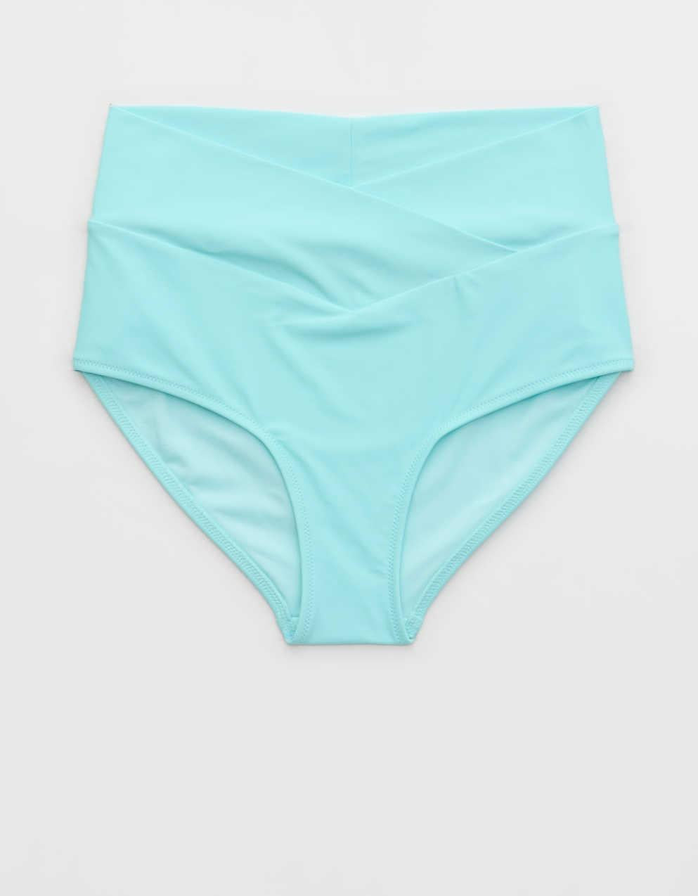 Aerie High Rise Full Coverage Crossover Bikini Bottom
