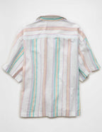 AE Pride Relaxed Fit Oxford Camp Collar Button-Up Shirt
