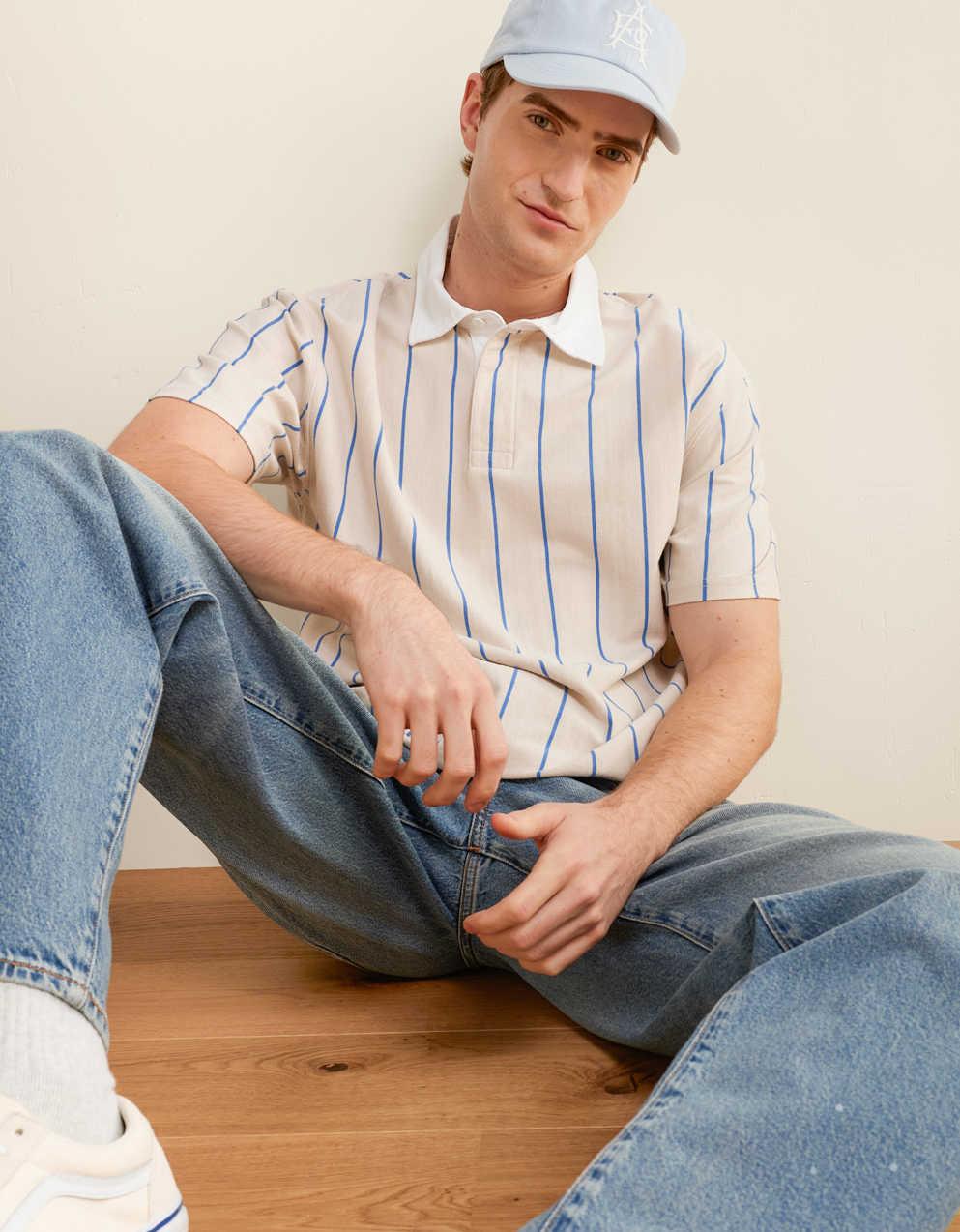 AE Standard Fit Rugby Shirt