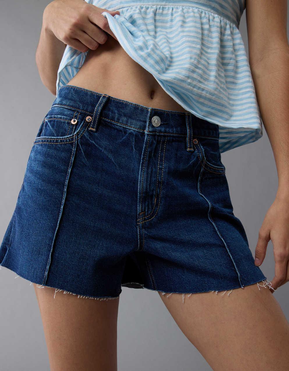 AE Strigid Super High-Waisted Relaxed Denim Short