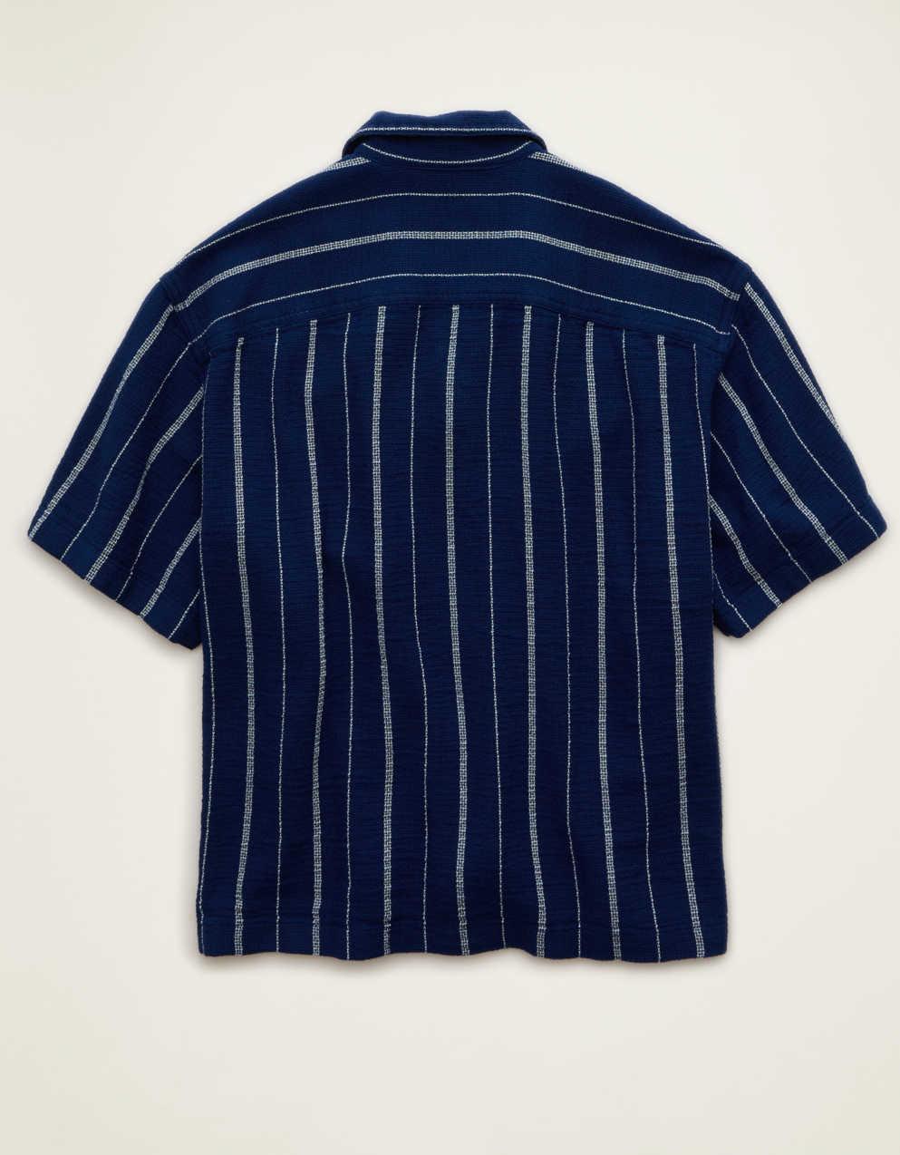 AE Relaxed Fit Camp Collar Button-Up Shirt