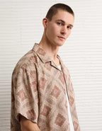 AE Relaxed Fit Camp Collar Button-Up Shirt