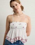 AE Handkerchief Hem Smocked Babydoll Tube Top