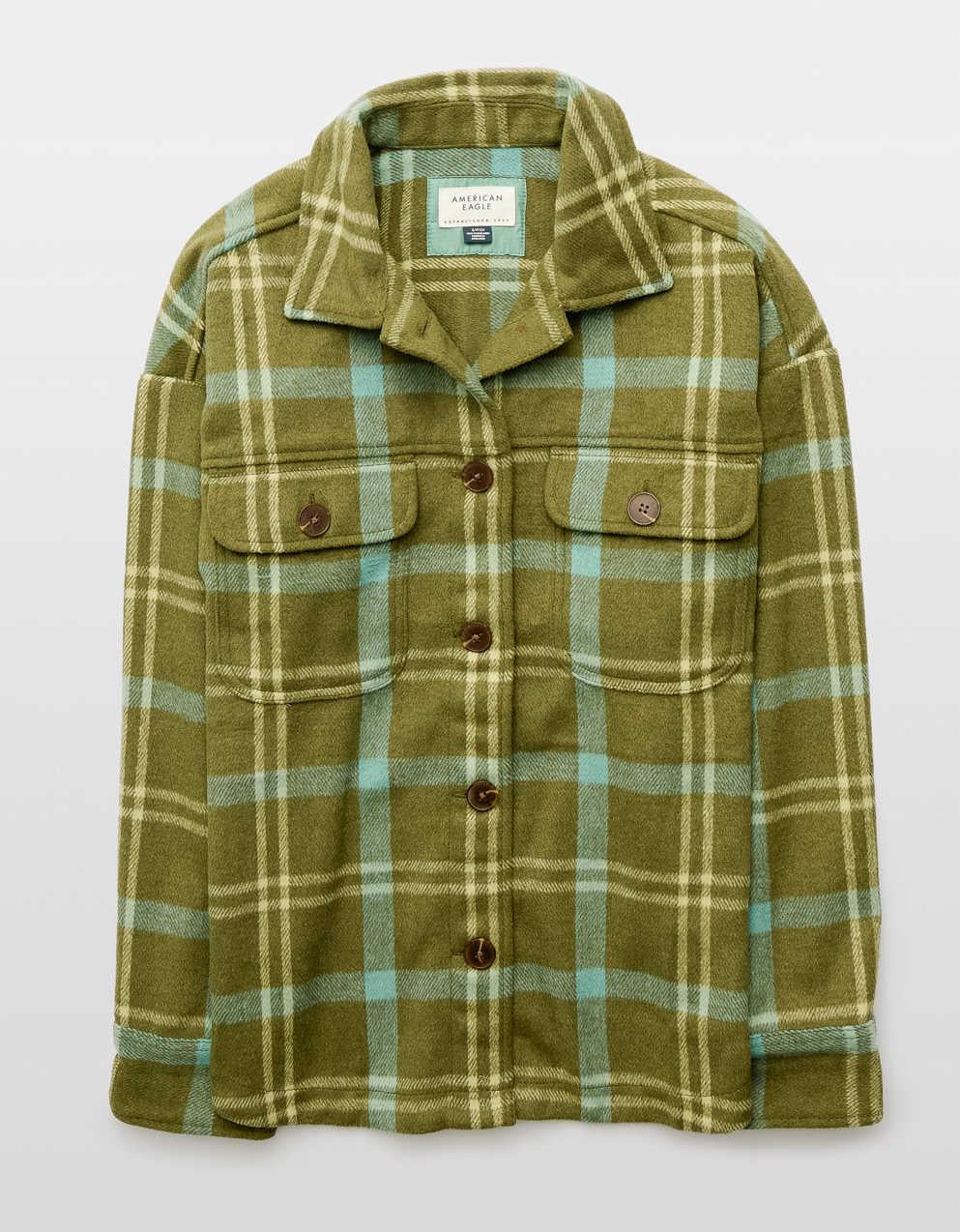 AE Plaid Shacket